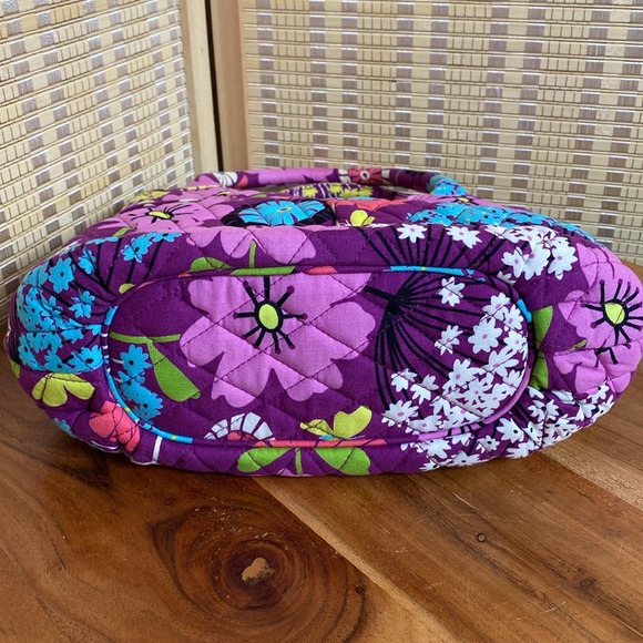 🔶Vera Bradley Flutterby Stiff Double Handles 8" Small Tote Purse Handbag Floral - Picture 4 of 5